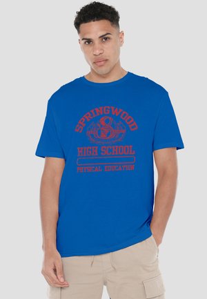 Cotton Soul, NIGHTMARE ON ELM STREET/SPRINGWOOD HIGH - T-Shirt print - royal blue