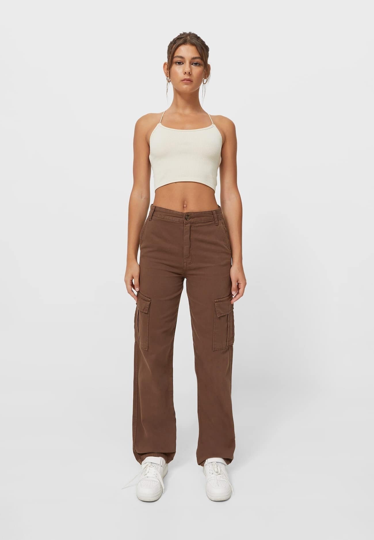 Stradivarius IM STRAIGHT-FIT - Pantaloni cargo - brown/marrone - Zalando.it
