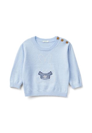 United Colors of Benetton WITH EMBROIDERY - Strickpullover - blue