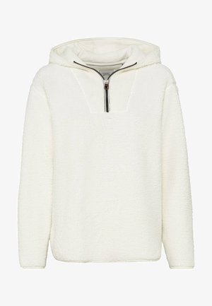 camel active MIT KAPUZE - Fleecepullover - milk white