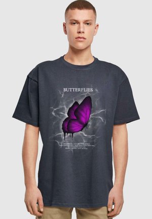 BUTTERFLIES HEAVY OVERSIZED - T-Shirt print - navy