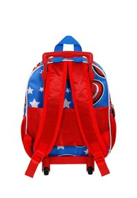 Karactermania CAPTAIN AMERICA FIRST SMALL 3D RUCKSACK WITH WHEELS - Trolley - Captain America blue-red