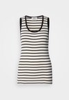 STRIPE AMOUR TANK - Débardeur - vanilla ice/black