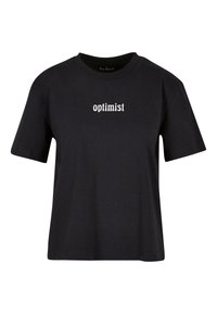 Mister Tee OPTIMIST - T-shirts med print - black