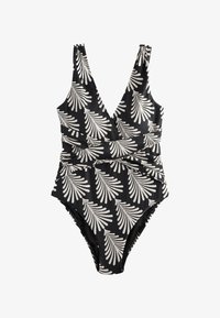 Sélectionné, black cream fan print