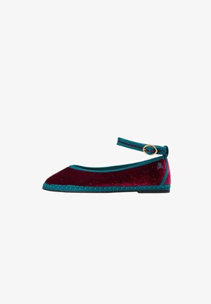 Scalpers, SCALPERS VELVET ANKLESTRAP V SLIPPER - Bailarinas con hebilla - cherry duck