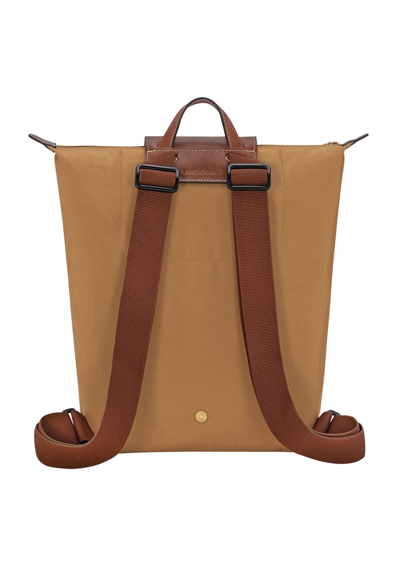 Longchamp Textured Tan Leather Backpack LONGCHAMP VNTG CAMEL TAN LEATHER Backpack GORG Frm FRANCE  main image 3