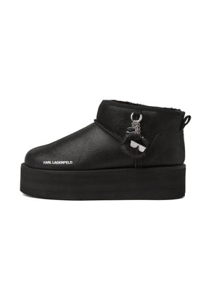 KARL LAGERFELD, IKON THERMO LOW - Боти с платформа - black suede / mono