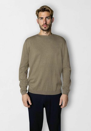 CLAUDE CREWNECK - Neule - dark beige melange