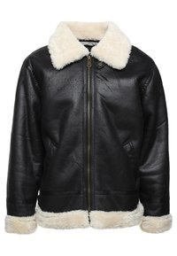 Faux leather jacket - black