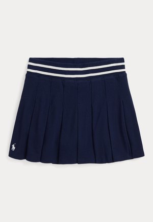 PLEATED COTTON JERSEY SKORT - A-vonalú szoknya - refined navy