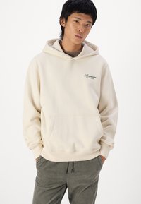 Abercrombie & Fitch SCRIPT LOGO - Felpa con cappuccio - birch