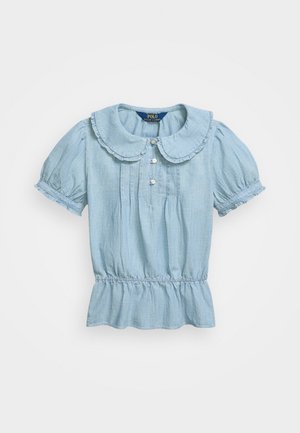 Polo Ralph Lauren INDIGO COTTON CHAMBRAY PEPLUM TOP - Bluse - new medium wash