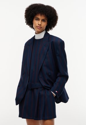 Tommy Jeans, RELAXED FIT WOOL BLEND DOUBLE BREASTED BLAZER - Blazer - dark blue