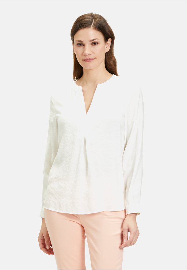 CASUAL MIT RAFFUNG - Bluse - rohweiß