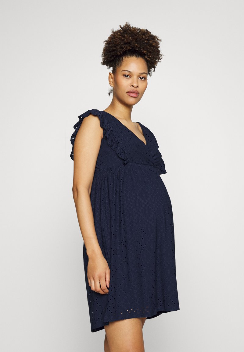 Damen Freizeitkleider | Vero Moda Maternity VMMTASSA FRILL SHORT DRESS Jerseykleid navy blazer/dunkelblau - HP83898 Damen Freizeitkleider | Vero Moda Maternity VMMTASSA FRILL SHORT DRESS Jerseykleid navy blazer/dunkelblau - HP83898