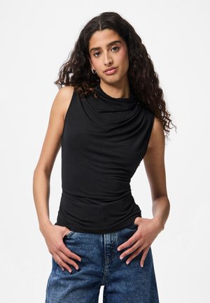 Pieces PCMADISON DRAPED - Tops - black