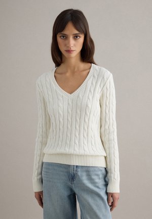 REGULAR FIT WITH CABLE - Trui - milky white
