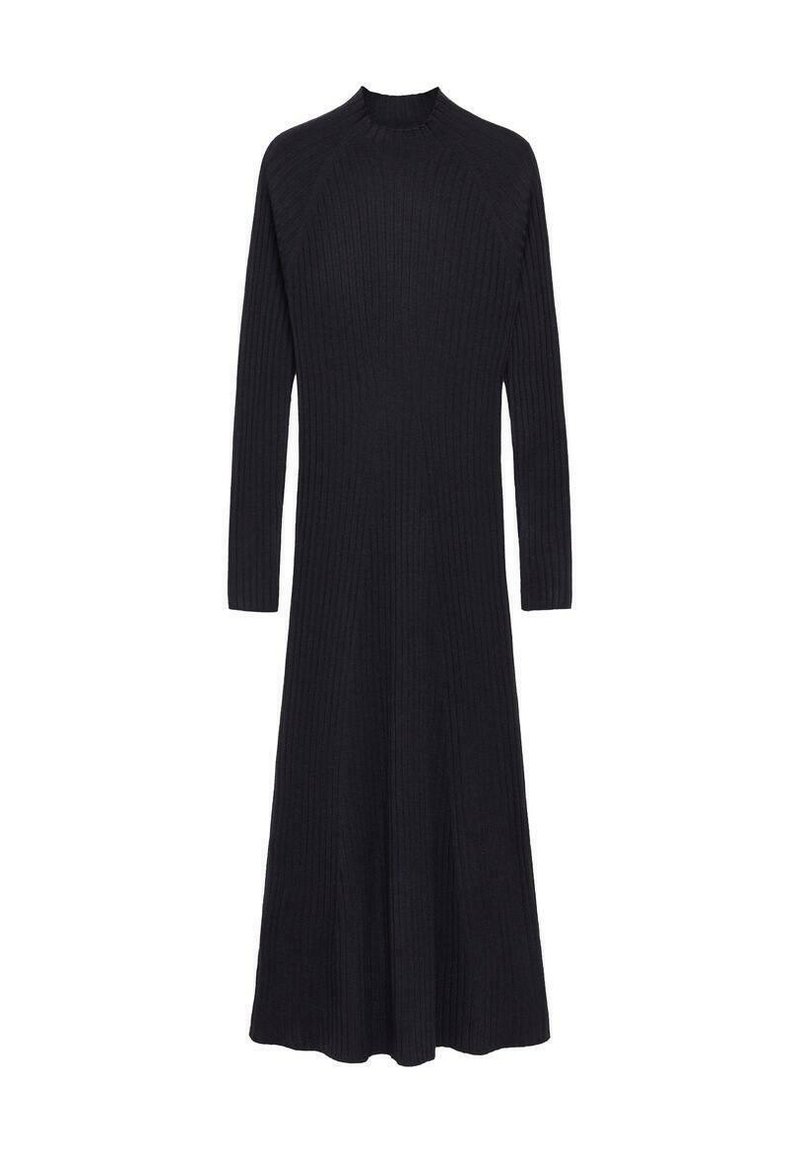 Mango Gebreide jurk zwart Mango Gebreide jurk zwart