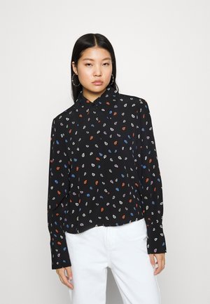 DELANO BLOUSE - Blusa com botões - black/multi-coloured