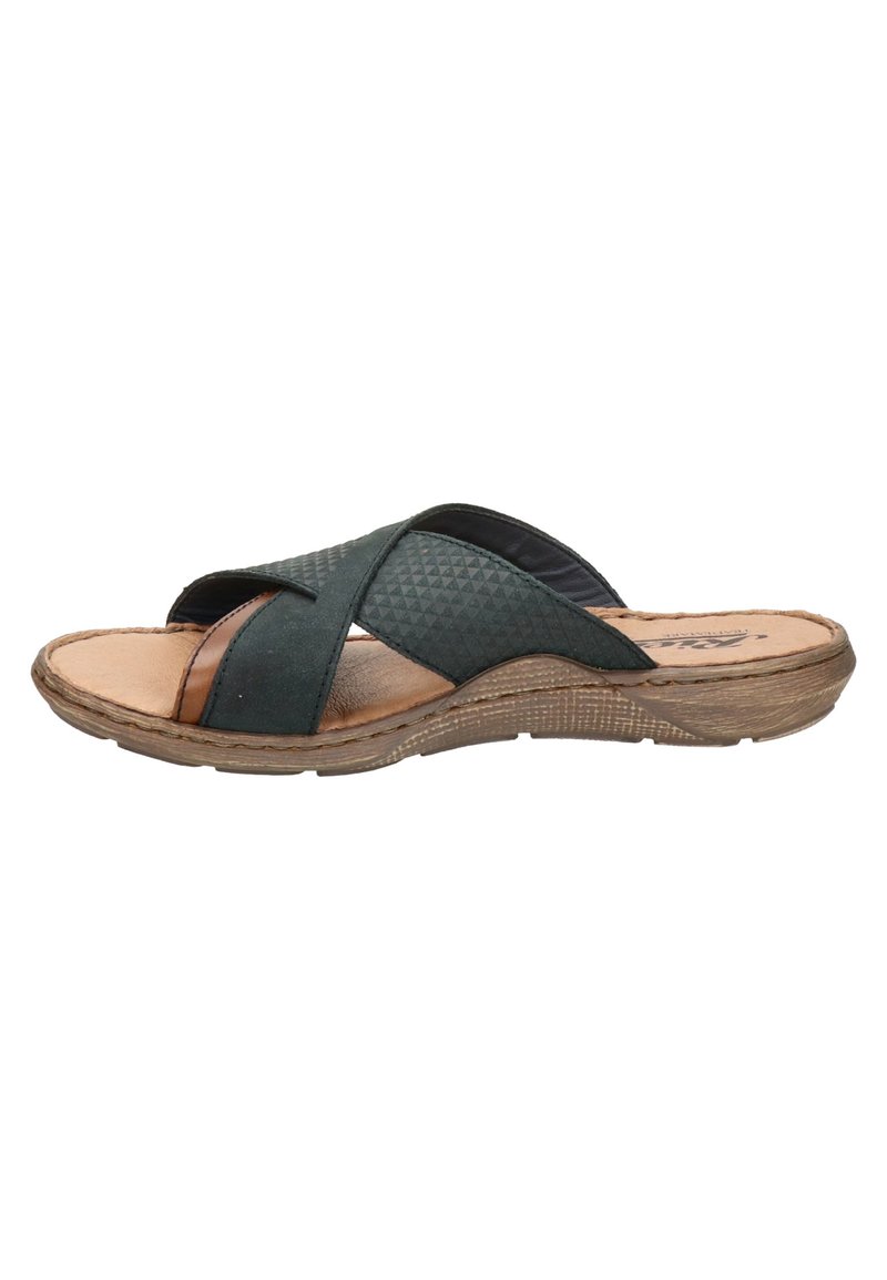 Herren Sandalen | Rieker Pantolette flach blauw/blau - AS37099 Herren Sandalen | Rieker Pantolette flach blauw/blau - AS37099