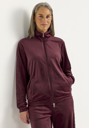 Cellbes of Sweden, VELOUR JACKET WITH ZIP - Sweatjacke - wine-red