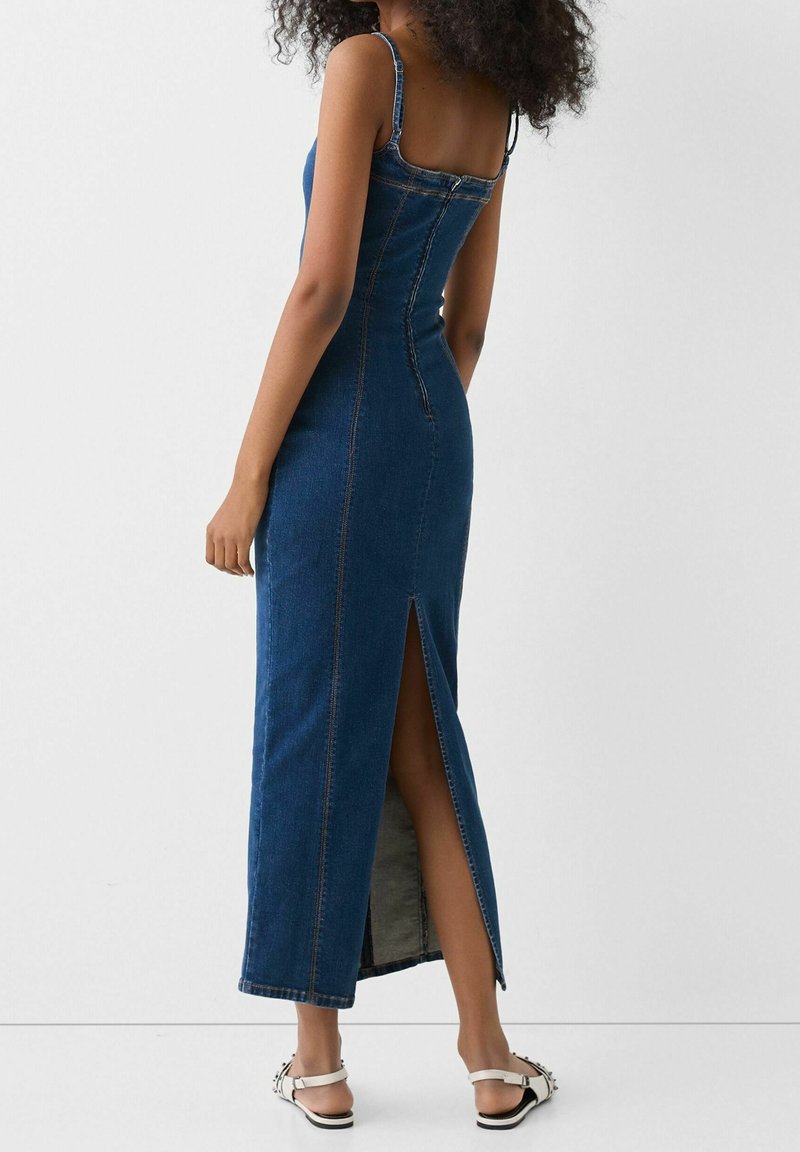 Denim Dress Bershka Zalando Vestito Di Jeans Bershka Vestito Di Jeans Dark  Blue/blu Scuro (Second Hand)