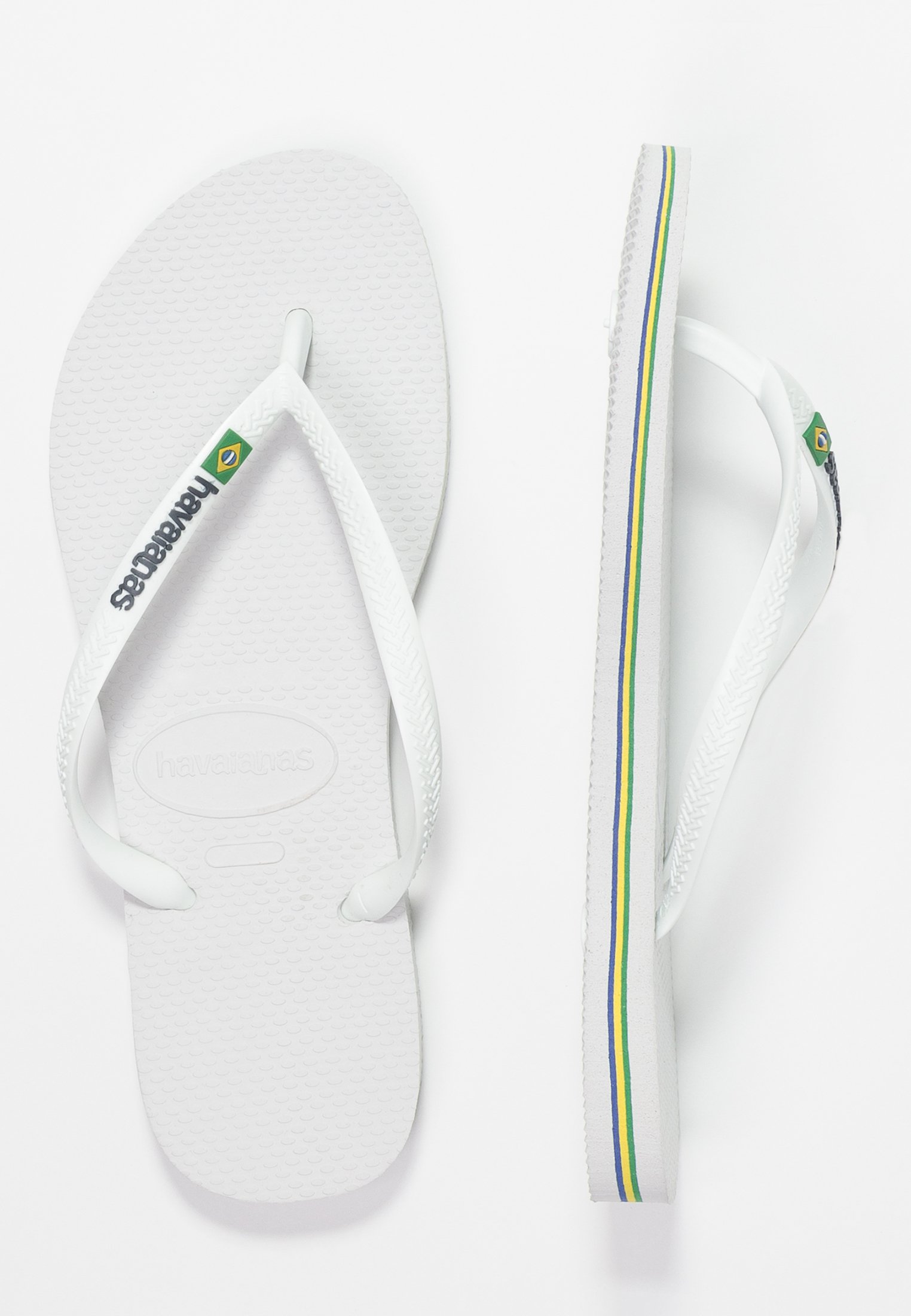 Havaianas SLIM BRASIL LOGO Badesko white Zalando.no Havaianas SLIM BRASIL LOGO Badesko black Zalando.no