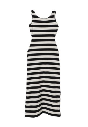 Vestito di maglina - bianco-nero