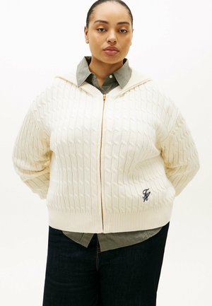CURVE CABLE ZIP-THRU - Strickjacke - cream