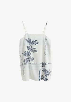 Next, Topp - ecru navy palm