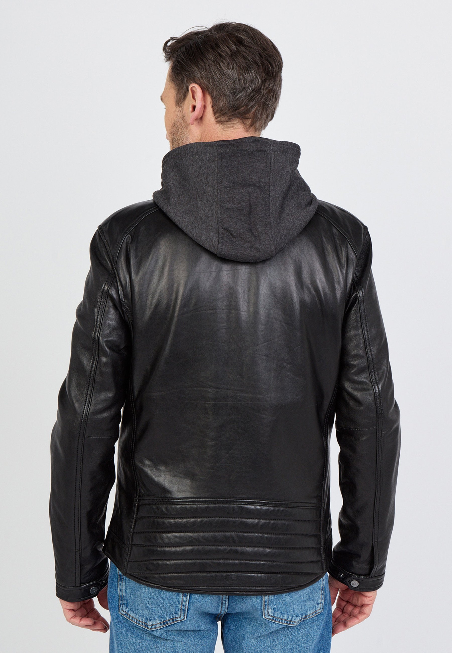 JCC Leather jacket - black - Zalando