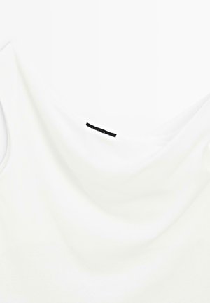 Massimo Dutti, ASYMMETRIC OFF-THE-SHOULDER TOP - Print T-shirt - white