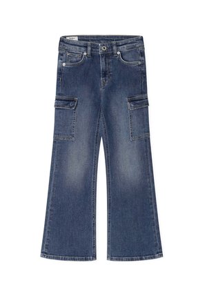 Kavbojke na trapez - blue stretch denim