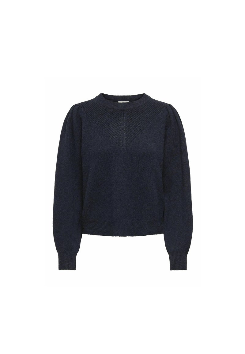JDY ANNIE LIFE O NECK RAGLAN - Strickpullover - dark blue/dunkelblau ...