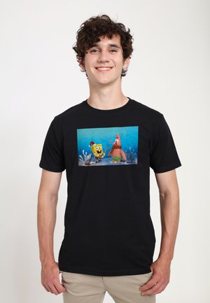 Henry Tiger SPONGEBOB SQUAREPANTS CHRISTMAS BUDS - Print T-shirt - black