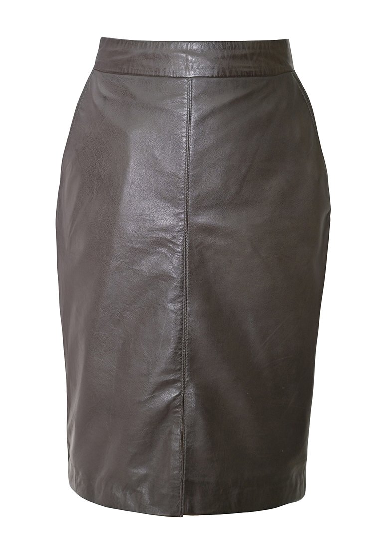 Le Temps Des Cerises Leren rok bruin