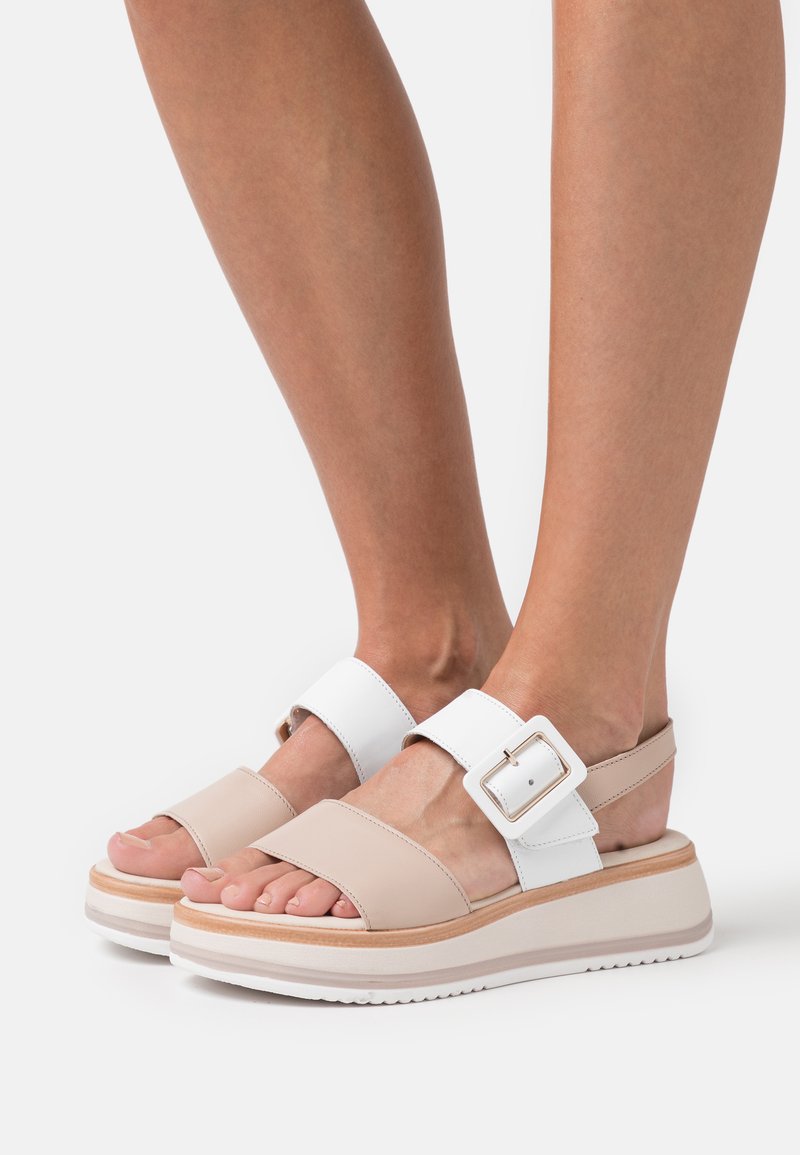 Gabor Comfort Sandalen rose/weiss/beige Zalando.nl
