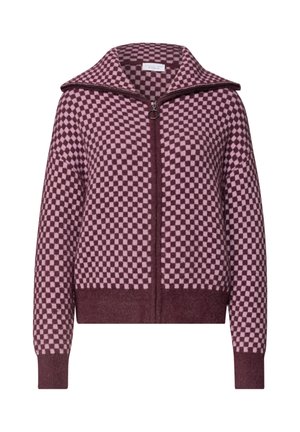 Street One Studio, CHECKERED CARDIGAN WITH A ZIPPER - Gilet - pearly rose mel