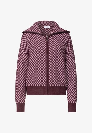 Street One Studio, CHECKERED CARDIGAN WITH A ZIPPER - Gilet - pearly rose mel