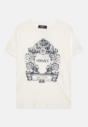 Versace Grey Stemma Print T-Shirt
