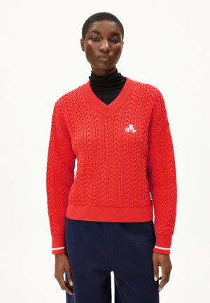 CAARLAS CABLE - Pullover - candy apple/oatmilk