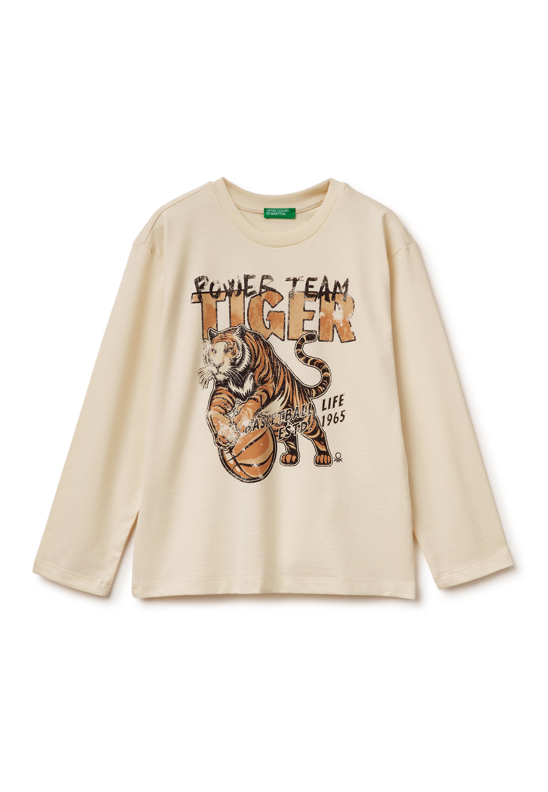 United Colors Of Benetton Damen Koreanisches Langarm-Trikot – Modal-Baumwolle, Lockerer Schnitt, Knopfleiste
