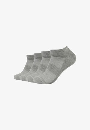 s.Oliver 4 PACK SNEAKER - Strømper - light grey melange