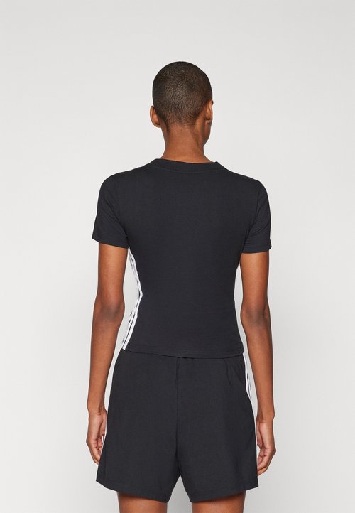 adidas Women's Essentials 3-Stripes Slim Baby T-Shirt Black/White — foto 3