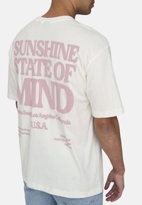 Only & Sons KENNY KURZARM  - T-Shirt print - weiß