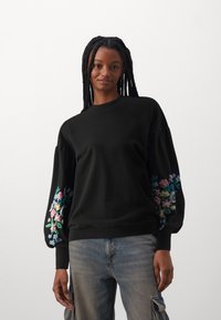 ONLY - ONLBROOKE BALLOON ONECK - Sweatshirt - black Miniatyrbilde 1