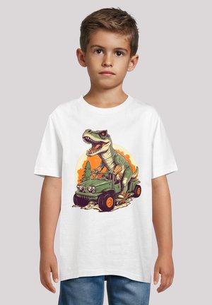 MONSTER TRUCK COOLER DINOSAURIER - Print T-shirt - weiß