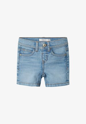 SLIM FIT - Kratke hlače iz džinsa - light blue denim