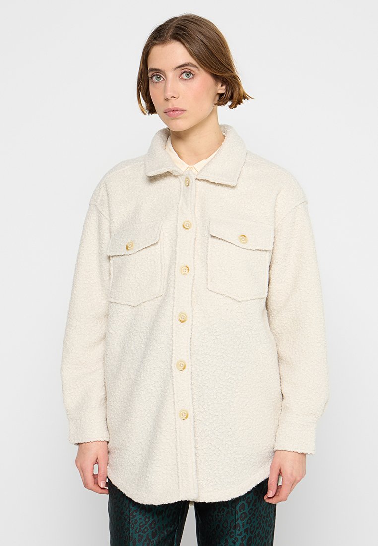 Scotch & Soda Halflange jas crème